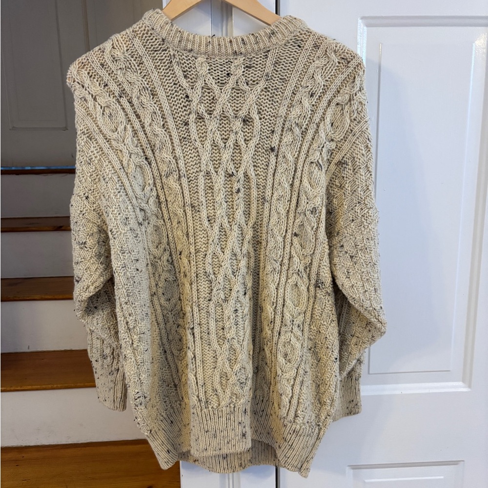 Vintage Fisherman’s Sweater 100% wool cable knit,made in Ireland oversized m - Picture 8 of 10